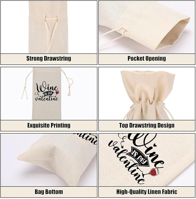 Funny Wine Quotes Wine Bag Wine Tasting Party Supplies for Wine Lovers Women Men Bride Couples Friend Christmas Birthday Wedding Bachelorrette Party Wine Bags