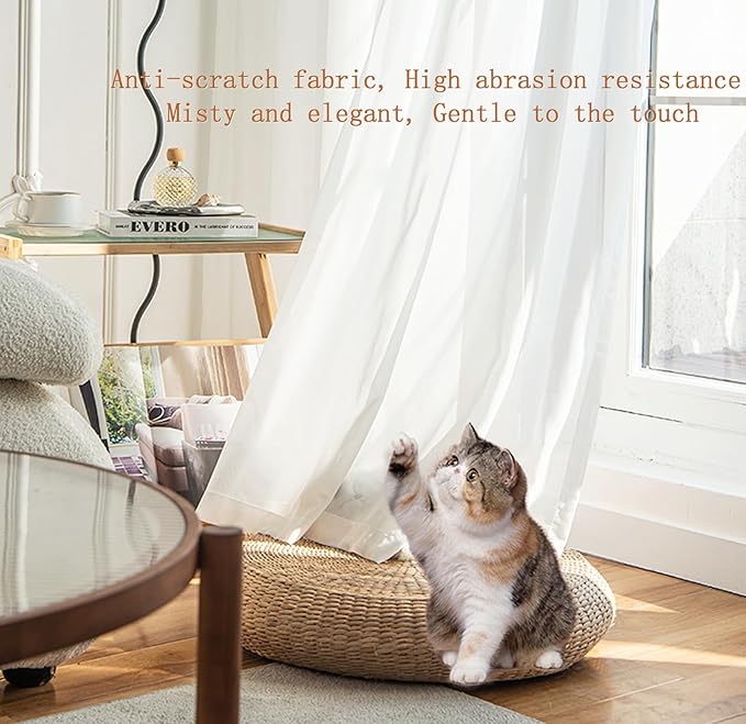 AIKASY White Bed Canopy Scarf for Twin - Luxury Sheer Canopy Bed Curtains with Light - Suitable for Four-Poster Bed, Metal Bed Frame, Wood Bed Frame -1pic