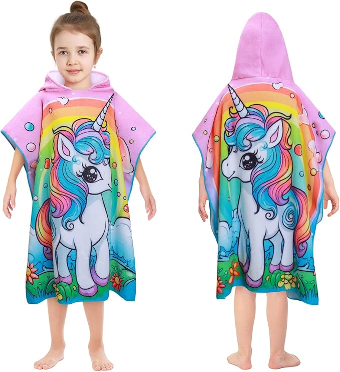 Kids Beach Towels Baby Towels with Hood Toddler Pool Towel Large Bath Towels for Boys and Girls for Travel Shower Swimming