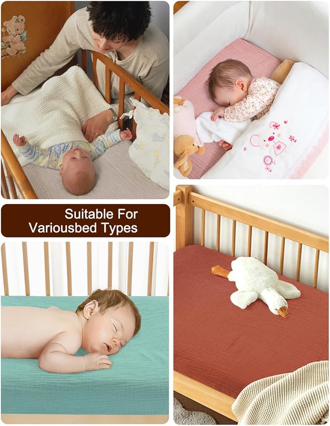 32"x16" Muslin Bassinet Sheets for Baby, Yellow Bassinet Mattress Cover for Rectangle, Oval, Hourglass Bassinet Mattress, Moses Basket Sheets (46B-03)