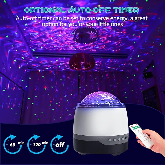 Galaxy Projector,Star Projector for Bedroom,Remote Control & White Noise Bluetooth Speaker,8 Soother Sounds,Timer,LED Night Lights for Kids Room, Adults Home Theater, Party, Living Room Decor