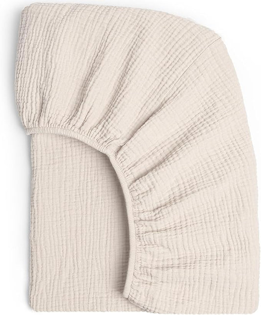 Lulu moon Muslin Crib Sheet Fitted Crib Mattress Sheet for Boys and Girls, 28"x 52"