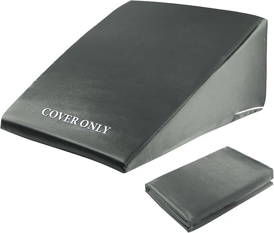 HOMBYS Satin Bed Wedge Pillow Cover Silky & Smooth Wedge Pillowcase 1 Pack 24x24x12, Soft & Breathable, Removable & Machine Washable-Zipper Design (Pillow Not Include)