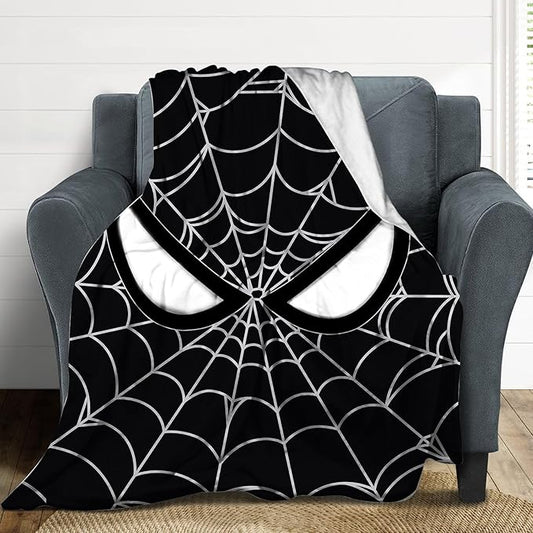 Anime Blanket, 50"" x 40"" Super Hero Throw Blanket, Super Fuzzy Comfy Plush Bedding, Blanket for Boys Girls, Birthday Gifts, Black