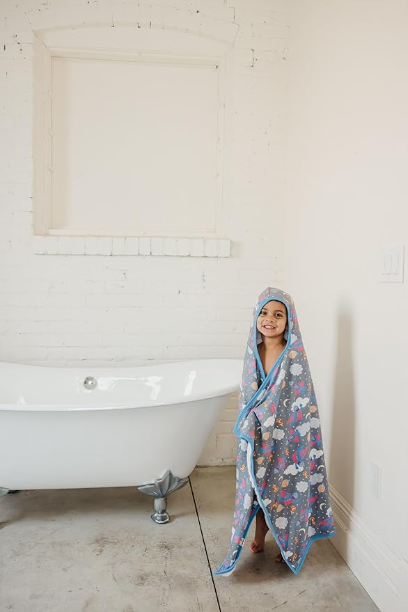 Copper Pearl Hooded Bath Towels Premium Knit/Terry Cloth Toddler Towels with Hood, Pockets, and Cool Designs - Great to Gift and Make Bath Time Fun - Big Kids Hooded Towel, Super Grover