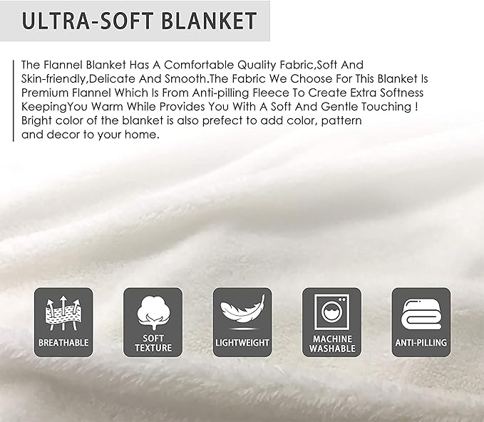 Funny Food French Fries Throw Blanket, Flannel Lightweight Plush Blanket Gift for Girl Boys,Quilt Ultra-soft Throw Fuzzy Blankets for bed Couch Sofa 50"x40" for Kids