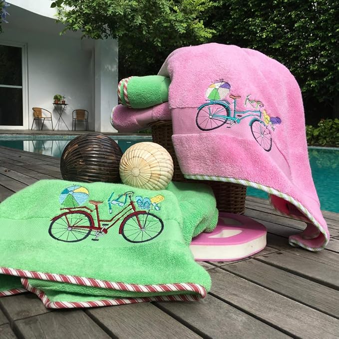 Kids Cotton Towel Collection - Bicycle (Island Green)