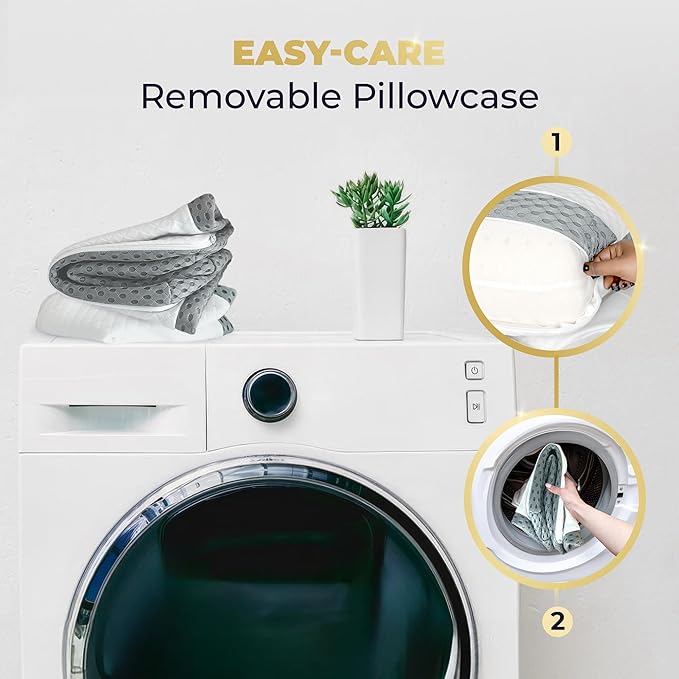 Royal Therapy Memory Foam Pillow, Queen Pillow Neck Pain Relief, Pillow for Neck and Shoulder Pain, Neck Pain Pillow, Side Sleeper Pillow, Cervical Neck Pillow, Neck Pillow Sleeping