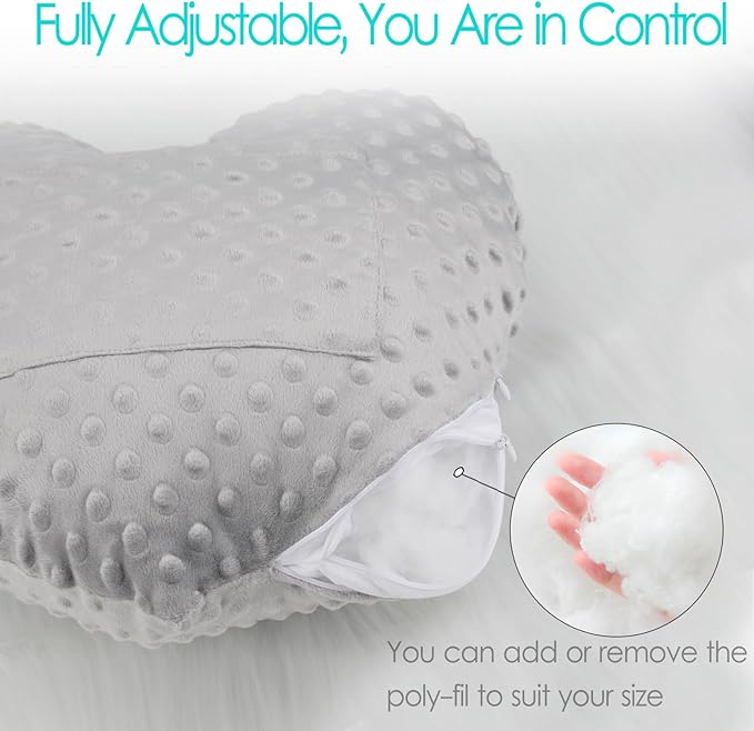 Heart Surgery Pillow for Open Heart Surgery After Bypass Coughing with Pocket Comfort Cushion Recovery Gifts Women Men Patients Minky Dot Gray