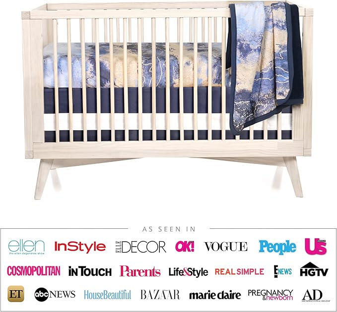 Crib Sheets - Crib Sheets Girl -Crib Sheets Boy - Jersey Sheets - Nursery Bedding - Toddler Bedding Sets for Girls - Toddler Bedding Sets for Boys - Baby Crib Sheets - OILO Studio Crib Sheet Midnight