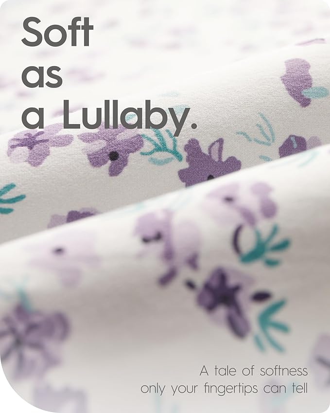 Cloud-Like Soft Pack N Play Sheets - Compatible with Graco, 4moms, Dream On Me, Baby Trend and Other 27 X 39/24 X 38 Inch Playard Mattress Pad, Jersey Knit Cotton, 2 Pack (Berry & Floral)