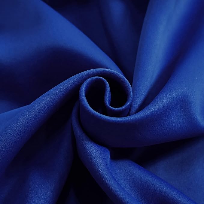 Royal Blue Valances for Bedroom - Small Window Rod Pocket Solid Blackout Curtain Valances 60 by 18 Inch,1 Panel