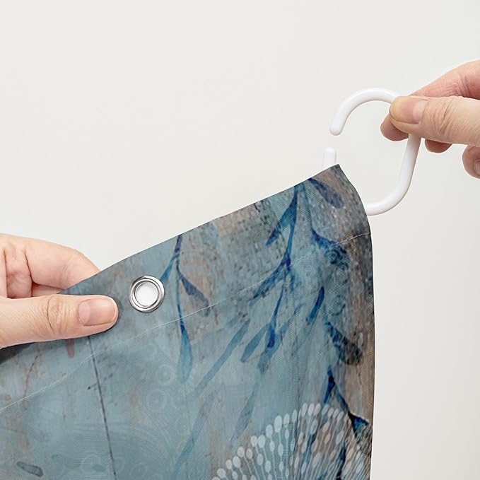 AILONEN 3D Ocean Octopus Shower Curtain Set for Bathroom,Sea Turtle Seahorse Animal Bath Curtain,Ocean Theme Waterproof Fabric Shower Curtain with Hooks,72" W*84" H