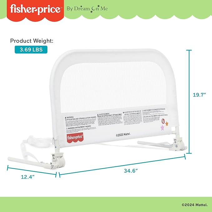 Fisher-Price Little Naps Bed Rail in White