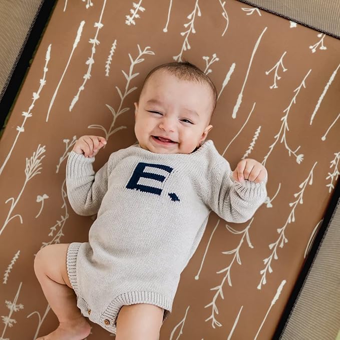 Pack n Play Sheets Fitted 2 Pack, Stretchy Ultra Soft Jersey Knit Pack and Play Sheets, Universal Fitted Portable/Mini Crib Mattresses Snug and Safe, Stylish Pattern of Jungle Animals