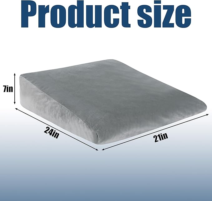 MABAZOO Adjustable Bed Wedge Pillow for Sleeping，Leg Elevation Pillow, Memory Foam Pillow for Post Surgery for Post, Back Support, Leg Elevation, Gerd Acid Reflux, Snoring