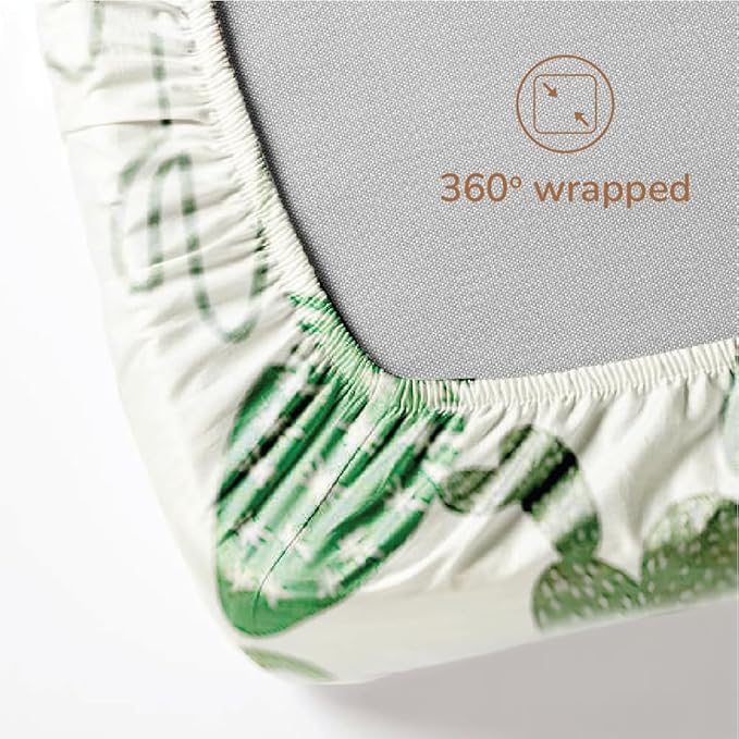 Cactus Crib Sheets, Arizona Nursery Decor, Succulent Crib Bedding Stuff, Western Crib Sheets, for New Mom, New Baby Gifts, Cotton Standard Size Boy & Girl 52X28X9''