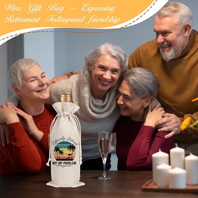 Retirement Gifts for Women Men - Retirement Wine Bag Officially Retried Gift for Teacher Retirement Travel Gifts Funny Retirement Wine Bag Gift for Retired Teachers Employees Friends Colleague