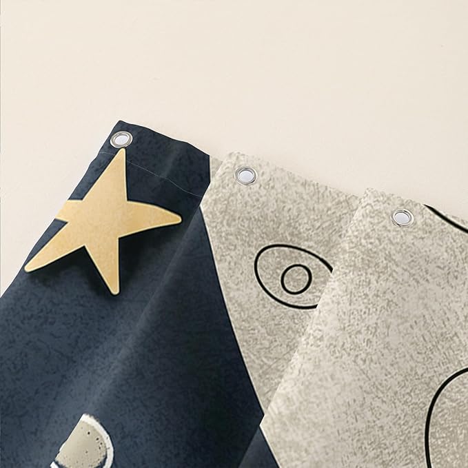 AILONEN Cute Llama Shower Curtain for Kids,Galaxy Llama Print Bath Curtain Gifts for Boys Girls,Polyester Waterproof for Bathroom with 12 Plastic Hooks 60" W*72" H