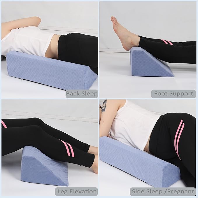 Body Wedge Pillow for Side Sleeping, Body Position Side Wedge Pillow, Back Positioning Elevation Pillow, Back Wedge Pillow for Side Sleepers, Wedge Pillows for After Surgery, Back Pain, Pregnancy