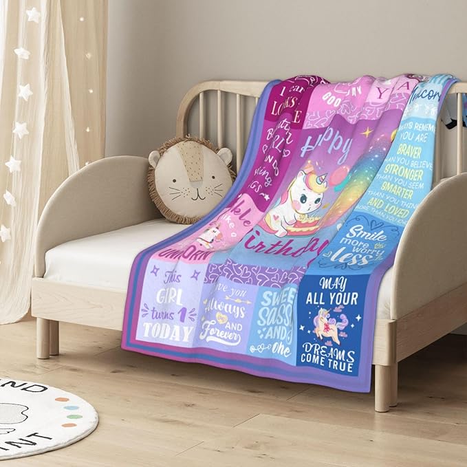 2 Year Old Girl Birthday Gift Blanket, Gifts For 2 Year Old Girls, 2 Year Old Girl Gifts, Two Year Old Girl Birthday Gifts, 2nd Birthday Decorations Girl Gifts, Two Year Old Girl Gifts 50"X40"