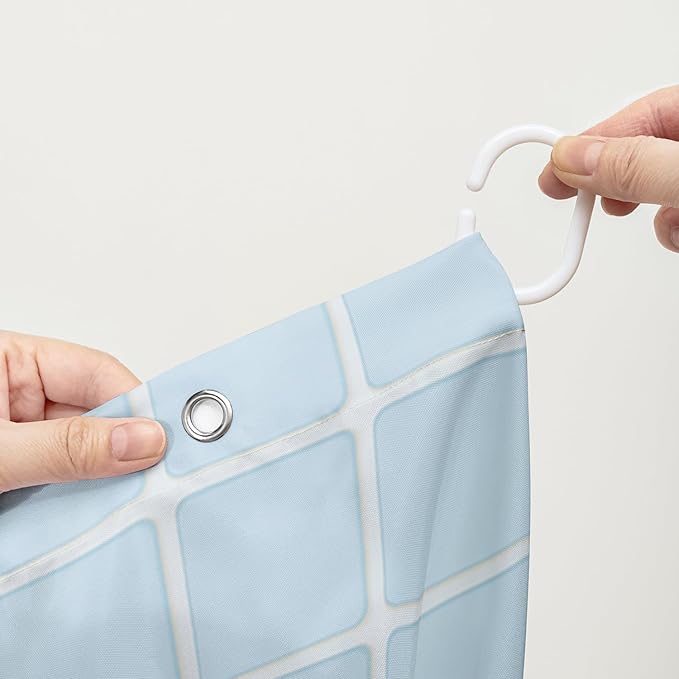 AILONEN Cute Shower Cat Shower Curtain for Kids Boys,Funny Singing Cat Waterproof Fabric Shower Curtain for Bathroom,Cartoon Bathing Kitten Animal Shower Curtain Set with Hooks,36" W*72" H