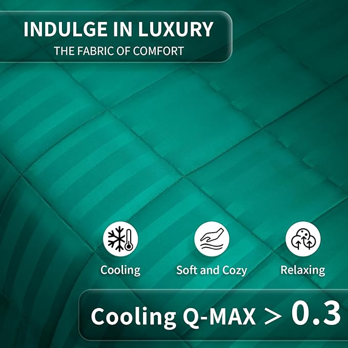 Weighted Blanket for Adult,25lbs Heavy Weighted Blanket 88"x104" Breathable Cooling Summer Blankets, Ultra Soft Cotton Comfort Throw Blanket with Glass Beads for All-Season (Green)