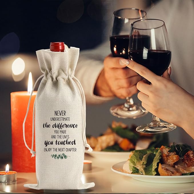 Wine Bag, Coworker Leaving Gifts for Women Men, Goodbye Gifts for Coworkers, Going Away Gifts for Coworkers Women, Farewell Gifts for Coworkers, Moving Away Gifts for Friends, Leaving Job