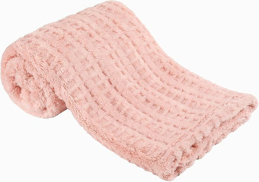 Sherpa Baby Blanket for Girls Toddlers Fleece Fluffy Fuzzy Blanket for Baby,Soft Warm Cozy Fleece Blanket,Receiving Blanket for Infant Newborn (pink, 30 * 40, waffle)