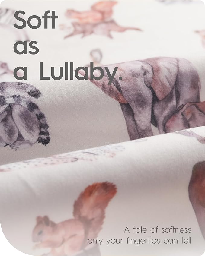 Graco Pack and Play Sheets Fitted, TotBasic Ultra Soft Mini Crib Sheets Boy, Neutral Pack N Play Mattress Sheets Hypoallergenic and Soothing, Premium Jersey Playrad Sheets, Safari Sea Animals, 2 Pack