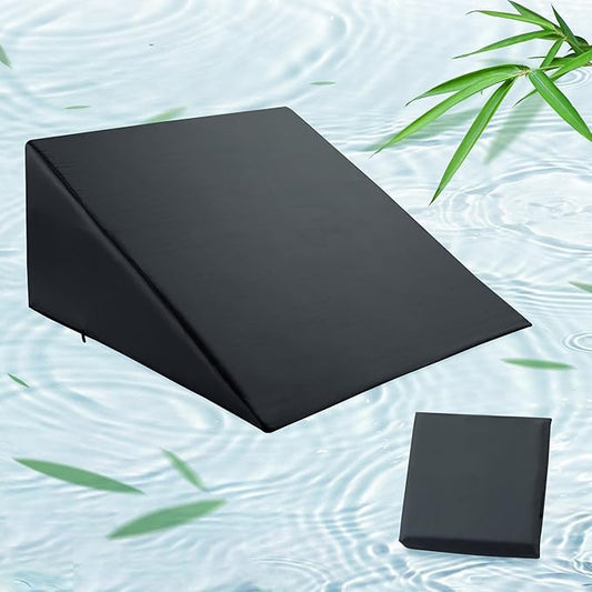 HOMBYS Bamboo Viscose Bed Wedge Pillow Cover with Zipper, 100% Viscose Made from Bamboo, Soft, Cooling, Breathable Wedge Pillowcase Sweat-Absorbent Pillowcase for Summer, 25"x25"x8", Dark Grey