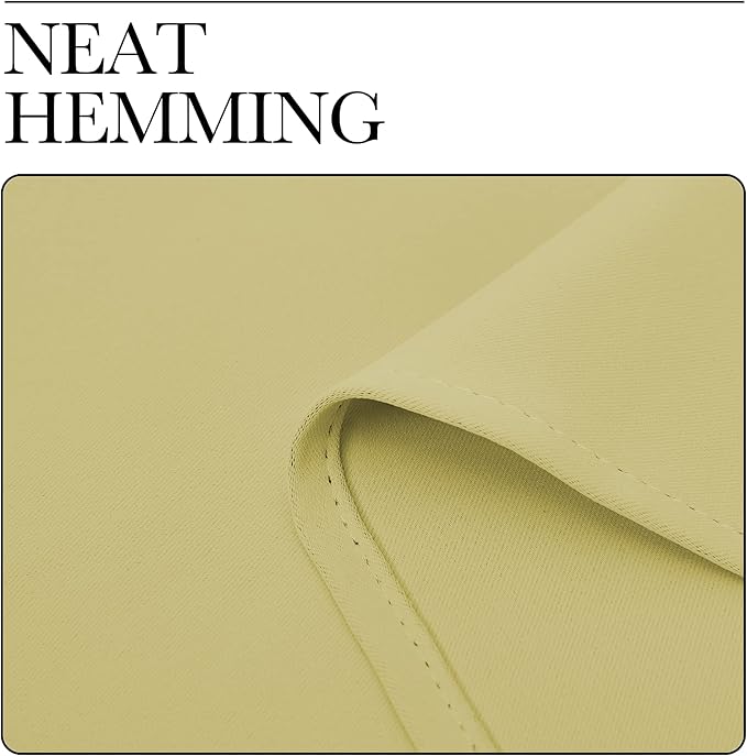 NICETOWN Paler Yellow Blackout Curtains for Bedroom (1 Pair, 42 x 63 inches), Farmhouse Thermal Insulated Room Darkening Drapes for Windows