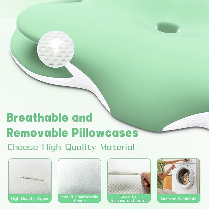 Cervical Pillow for Neck Pain Relief, Ergonomic Pillow for Side Sleeping, Orthopedic Pillow for Back & Stomach Sleepers, Cooling Memory Foam Neck Pillows for Shoulder Pain Perfect for Deep Sleep