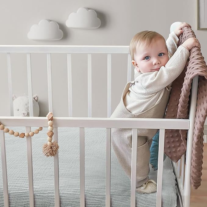 Lulumoon Muslin Mini Crib Sheets - Pack n Play Sheets Fitted for Baby - 24"x 38" Gray