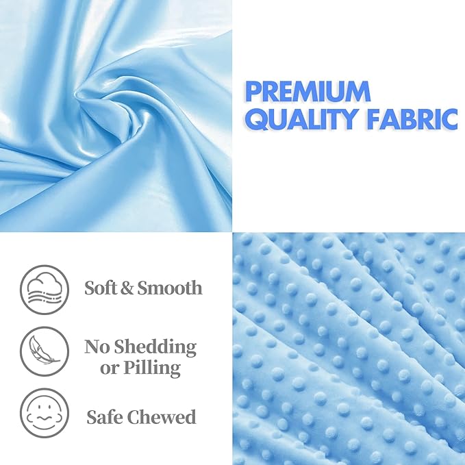 Blue Bear Baby Security Blanket Loveys for Babies Girls, 16" Soft Baby Lovey Blanket, Baby Snuggle Stuffed Animals Blankie, Baby Girls Gifts for Infant and Toddler