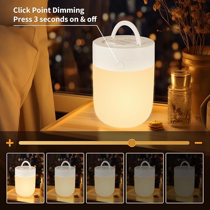 Small Nursery Night Light for Kids,13 Colors Dimmable Night Lamp for Bedroom, Portable Stepless Dimming Nursery Lamp,Color Changing LED Touch Nursery Lamp for Children,Rechargeable Toddler Night Light