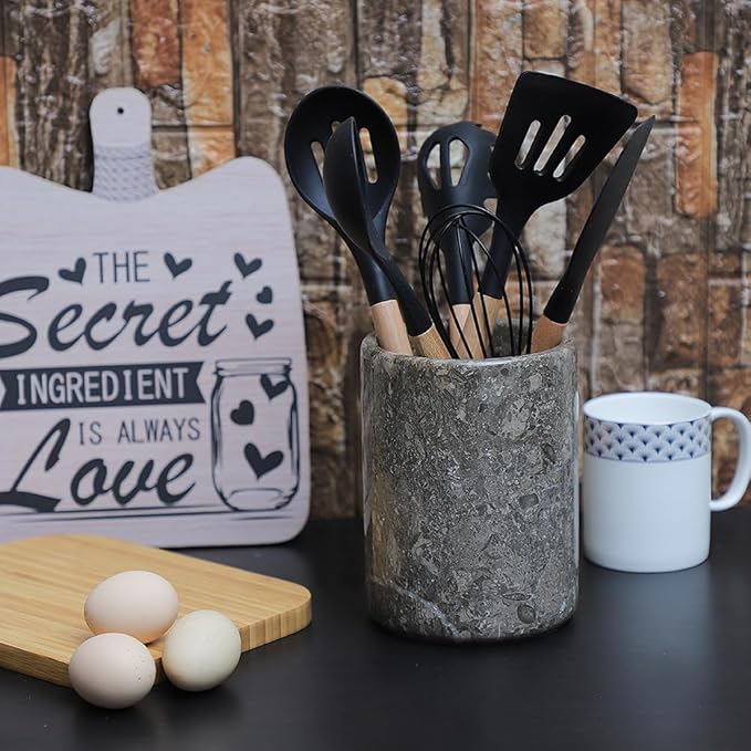 Marble Wine Chiller- Premium Wine Chiller Bucket- Perfect Wine Bottle Chiller- Keep Your Champagne Chiller and Safe- Easily Holds 750ml Bottle - Wine Cooler (Oceanic Grey)