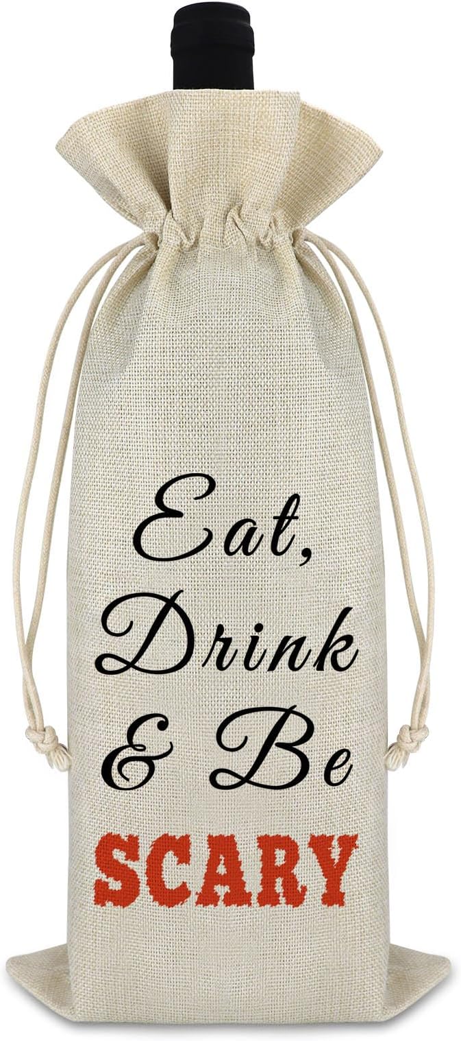 Friendship Gift for Friends Wine Gift Bag Birthday Christmas Gifts for Women Men Wine Lovers Bachelorette Party Decors Reusable Burlap Wine Bag Home Bar Tasting Party Decors Champagne Wrap Bag