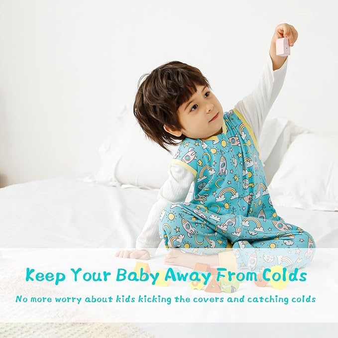 WONDAY Baby Toddler Sleep Sack, Sleep Sack 12-18 Months, Sleep Sack Baby Wearable Blanket, Toddler Baby Sleep Sack with Feet, Sleeveless Breathable Sleep Sacks 18-24 Months