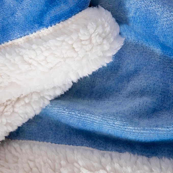 COSUSKET Kids Throw Blanket, 3D Fox Embroidery Sherpa Bunny Blanket Girls Boys Gifts