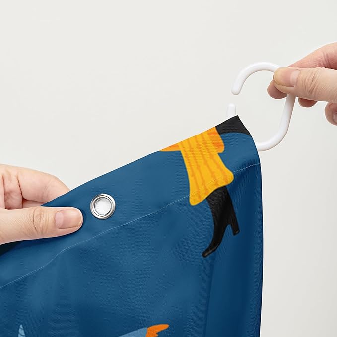 AILONEN Graffiti Cartoon Figure Music Shower Curtain,Hip Hop Graffiti Figure Music Art Bath Curtain Minimalist Bathroom Curtain 48" W*72" H Polyester Waterproof Bathroom Curtain with 12 Hooks