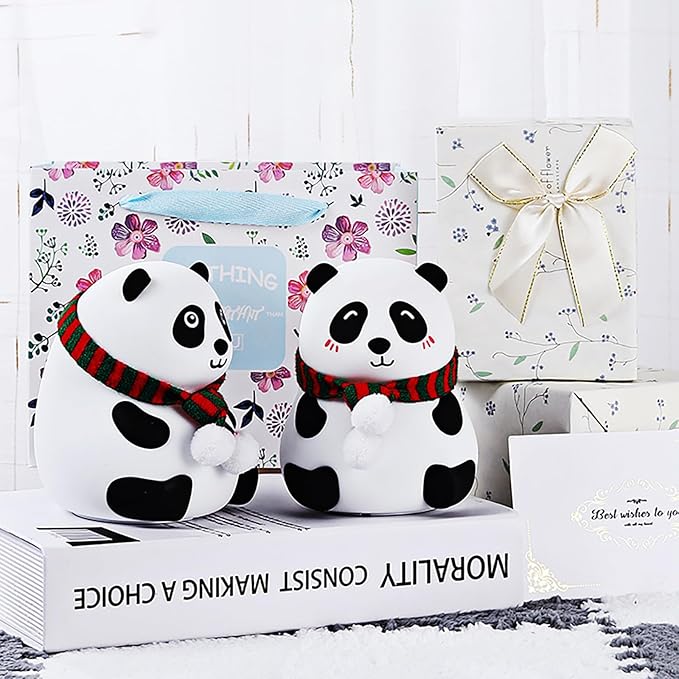 Panda Silicone Nursery Night Light Night Light for Kids, Panda Gifts, Cute LED Lamps for Teen Girls Bedroom,Bedroom Decorations Gifts for Toddlers,Kawaii Room Decor (Closed Eyes)
