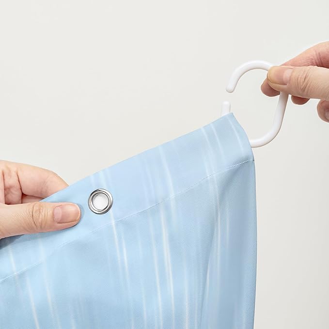 AILONEN Blue Rose Shower Curtain for Girls,Raining Rose Shower Curtain for Bathroom Decor,Women Kids Polyester Waterproof 3D Printed Bath Curtain with 12 Hooks,72" W*78" H