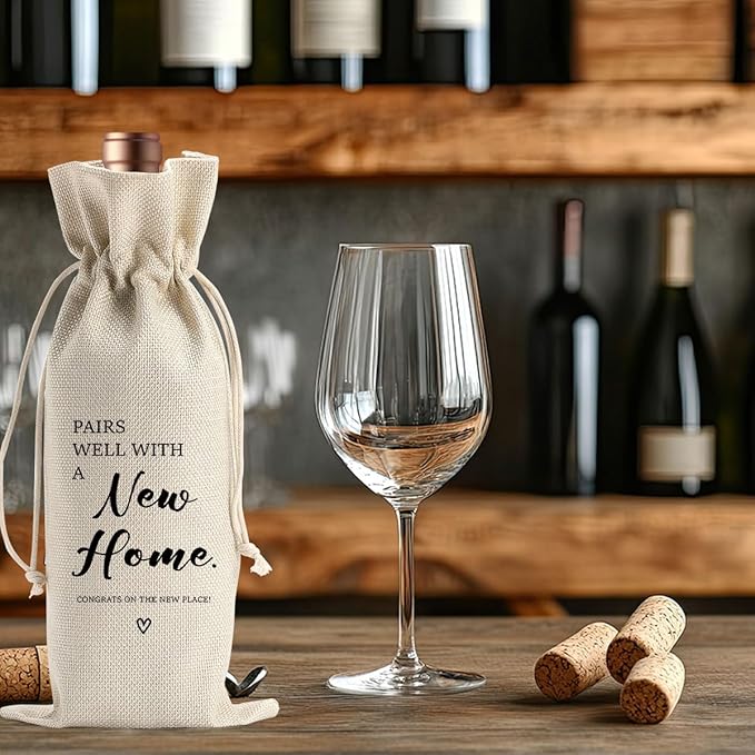 House Warming Gifts New Home New Home Gift Ideas Pairs Well With a New Home Wine Bag Realtor Gift to Clients First New Home Gifts Housewarming Gifts New Home Wine Bag New Home Owner Gifts