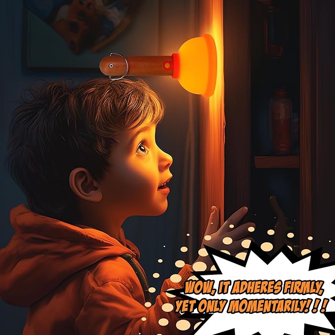 Funny Gifts for Kids, Plunger-Shaped Night Light, Weird Lamp Gifts Bedside Lamp for Nursery, ABS+SIL, Touch Control, Portable and Rechargeable for Breastfeeding Toddler Baby Kids Decor