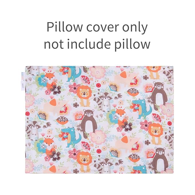 ALVABABY Toddler Pillowcases-Cotton Pillow Cover Fits 13 x 18 or 12x 16 Kids Bedding Pillow 2 Pack Envelope Pillow Covers for Babies Kids Children Boys Girls Sleeping and Travel 2TPW24