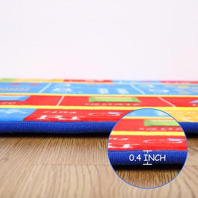 Kids Rug 3x5 Rug Baby Floor Mat Kids Educational Rug Area Rug for Learning Alphabet Play Mats for Babies and Toddlers Nursery Rug Kids Room Rugs for Bedroom Carpet
