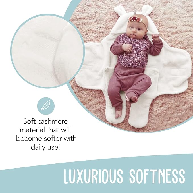 BlueMello Baby Swaddle Blanket | Ultra-Soft Plush Unicorn Essential for Infants 0-6 Months | Swaddling Wrap White | Ideal Newborn Registry and Toddler Boy Accessories | Perfect Baby Girl Shower Gift