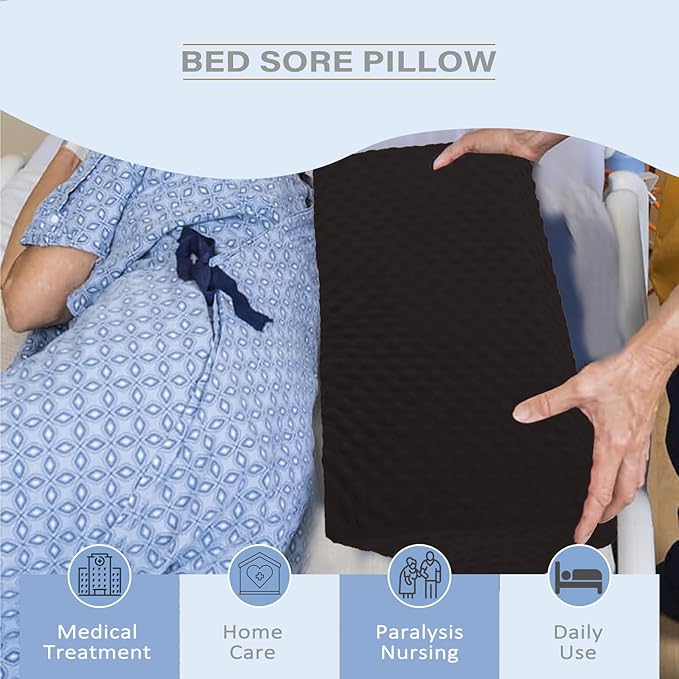 Side Wedge Pillow for Sleeping Body Positioner for Back, Body Wedge Pillow for Side Sleeping, Body Position Side Wedge Pillow, Back Positioning Elevation Pillow (Black-Dot)