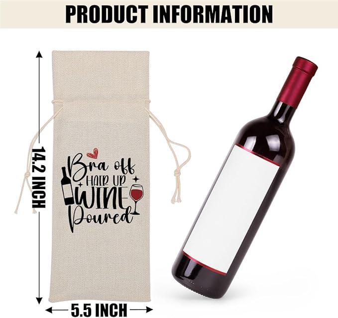 Funny Wine Quotes Wine Bag Wine Tasting Party Supplies for Wine Lovers Women Men Bride Mommy Friend Christmas Birthday Wedding Bachelorrette Party Wine Bags
